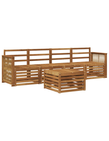 Set di divani da esterno 5 pcs Naturale