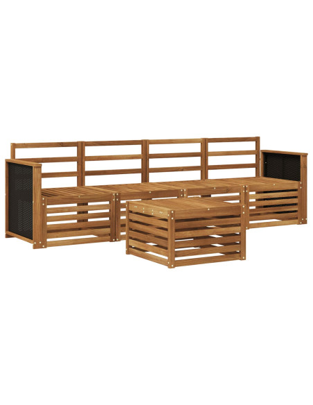 Set di divani da esterno 5 pcs Naturale