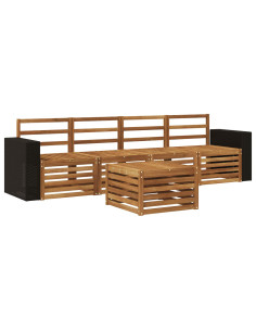 Set di divani da esterno 5 pcs Naturale