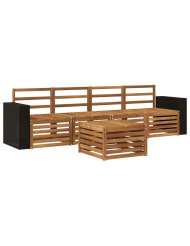 Set di divani da esterno 5 pcs Naturale