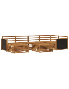 Set di divani da esterno 7 pcs Naturale 2