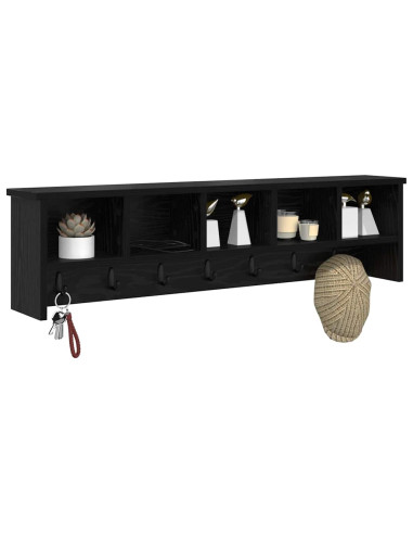Appendiabiti a muro Rovere nero 100 x 16 x 26 cm