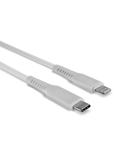 Lindy 31315 cavo Lightning 0,5 m Bianco