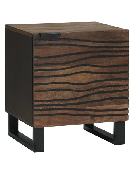 Armadio da Notte Noce 40 x 33 x 46 cm Legno massello di acacia