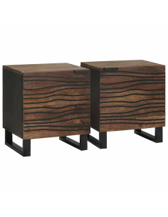 Armadio da Notte 2 pcs Noce 40 x 33 x 46 cm