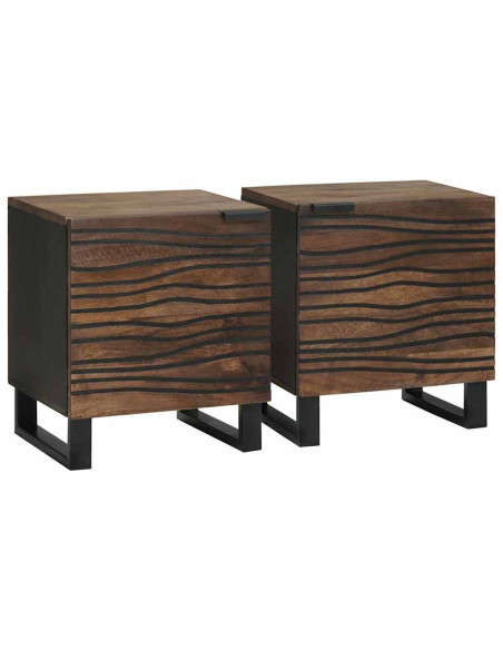 Armadio da Notte 2 pcs Noce 40 x 33 x 46 cm