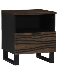 Armadio da Notte Noce 40 x 33 x 46 cm Legno massello di acacia
