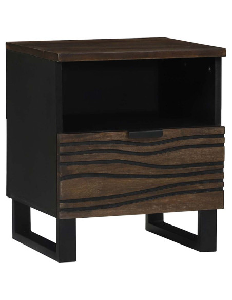 Armadio da Notte Noce 40 x 33 x 46 cm Legno massello di acacia