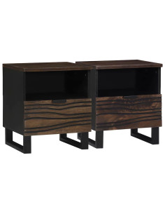 Armadio da Notte con cassetto 2 pcs Noce 40 x 33 x 46 cm