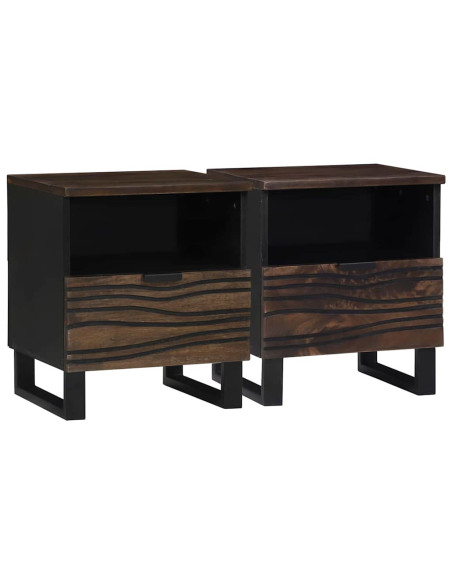 Armadio da Notte con cassetto 2 pcs Noce 40 x 33 x 46 cm