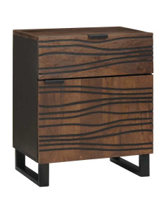 Armadio da Notte Noce 50 x 33 x 60 cm Legno massello di acacia