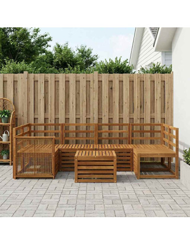 Set di divani da esterno 7 pcs Naturale