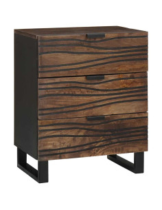 Armadio da Notte Noce 50 x 33 x 62 cm Legno massello di acacia