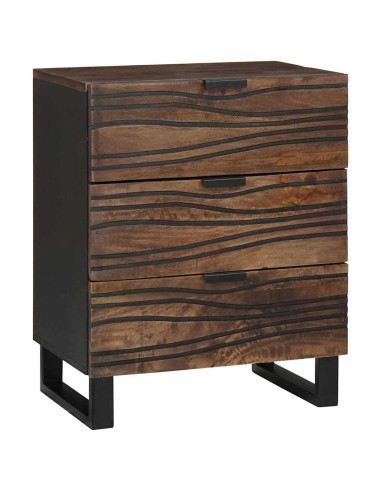 Armadio da Notte Noce 50 x 33 x 62 cm Legno massello di acacia