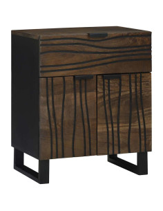 Armadio da Notte Noce 50 x 33 x 60 cm Legno massello di acacia