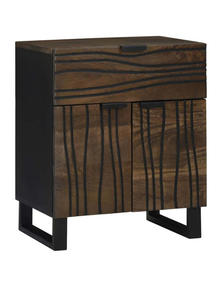 Armadio da Notte Noce 50 x 33 x 60 cm Legno massello di acacia