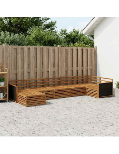 Set di divani da esterno 7 pcs Naturale