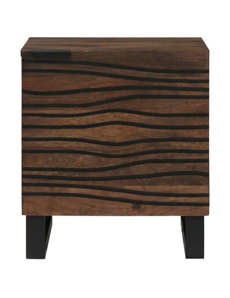 Armadio da Notte Noce 40 x 33 x 46 cm Legno massello di acacia
