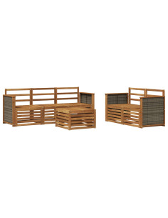 Set divani 6 pcs Legno di Acacia Massello