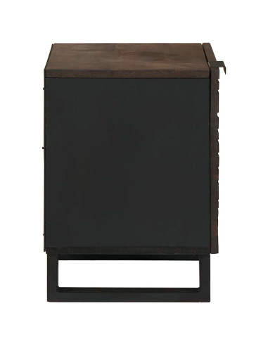 Armadio da Notte Noce 40 x 33 x 46 cm Legno massello di acacia