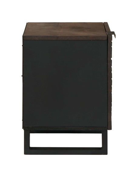 Armadio da Notte Noce 40 x 33 x 46 cm Legno massello di acacia