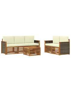 Set divani 6 pcs Legno di Acacia Massello