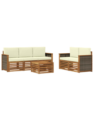 Set divani 6 pcs Legno di Acacia Massello