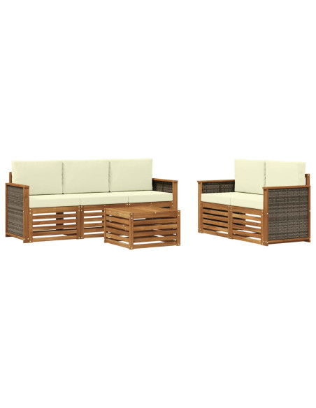 Set divani 6 pcs Legno di Acacia Massello