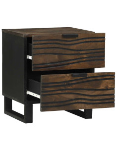 Armadio da Notte con cassetto 2 pcs Noce 40 x 33 x 46 cm 2
