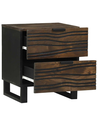 Armadio da Notte con cassetto 2 pcs Noce 40 x 33 x 46 cm