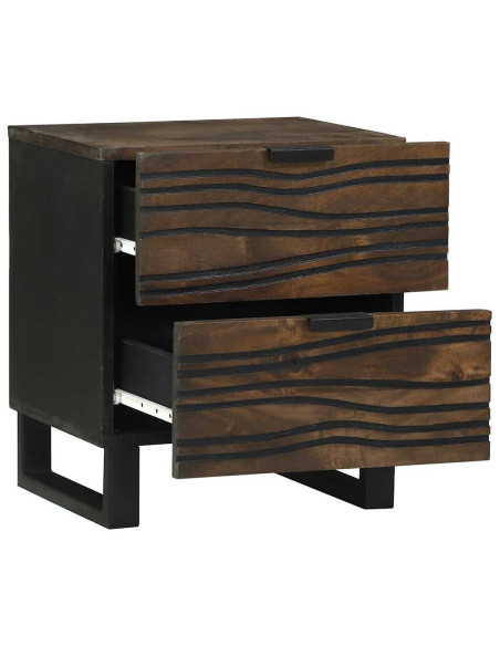 Armadio da Notte con cassetto 2 pcs Noce 40 x 33 x 46 cm