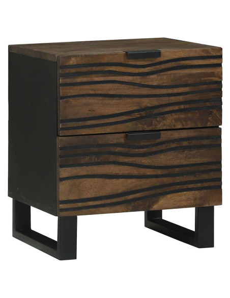 Armadio da Notte con cassetto 2 pcs Noce 40 x 33 x 46 cm