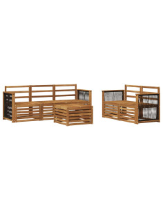 Set divani 6 pcs Legno di Acacia Massello
