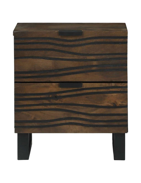 Armadio da Notte con cassetto 2 pcs Noce 40 x 33 x 46 cm