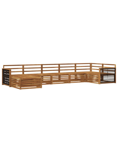 Set di divani da esterno 7 pcs Naturale