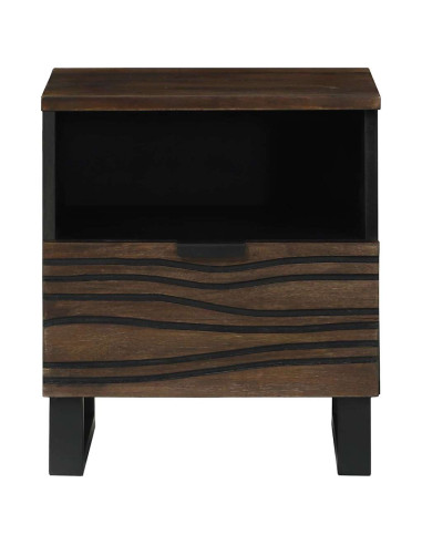 Armadio da Notte Noce 40 x 33 x 46 cm Legno massello di acacia