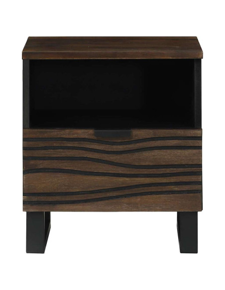 Armadio da Notte Noce 40 x 33 x 46 cm Legno massello di acacia