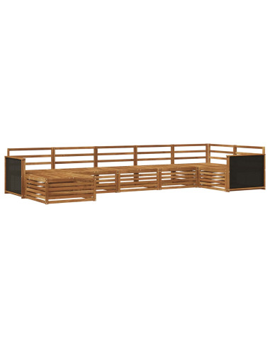 Set di divani da esterno 7 pcs Naturale