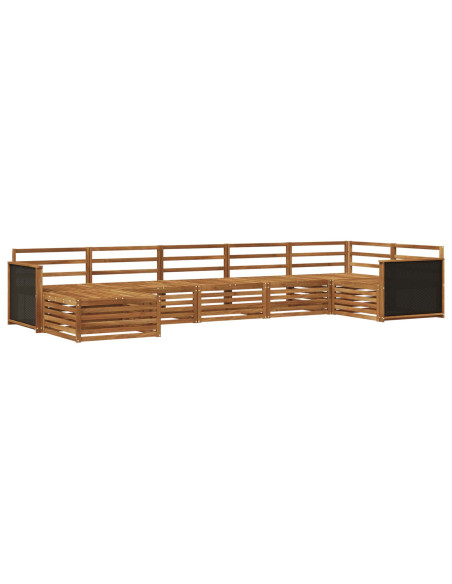 Set di divani da esterno 7 pcs Naturale