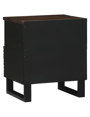 Armadio da Notte Noce 40 x 33 x 46 cm Legno massello di acacia