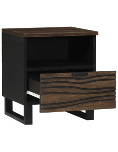 Armadio da Notte con cassetto 2 pcs Noce 40 x 33 x 46 cm 2