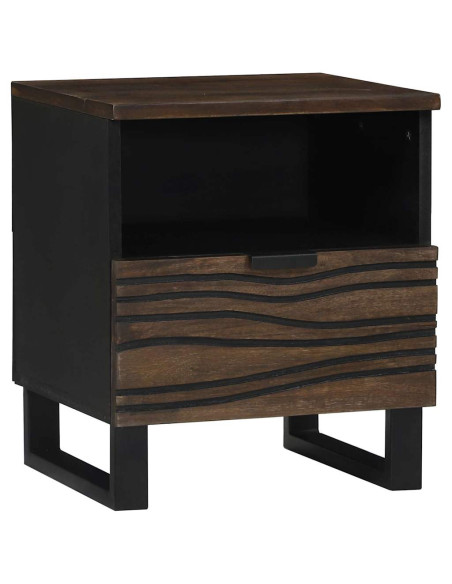 Armadio da Notte con cassetto 2 pcs Noce 40 x 33 x 46 cm