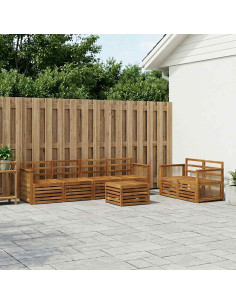 Set di divani da esterno 7 pcs Naturale