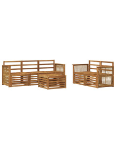 Set divani 6 pcs Legno di Acacia Massello