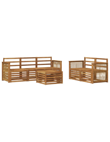 Set divani 6 pcs Legno di Acacia Massello