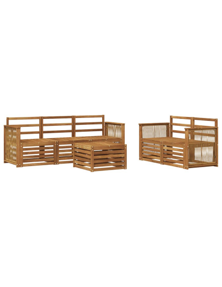 Set divani 6 pcs Legno di Acacia Massello