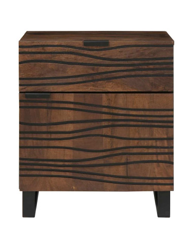 Armadio da Notte Noce 50 x 33 x 60 cm Legno massello di acacia