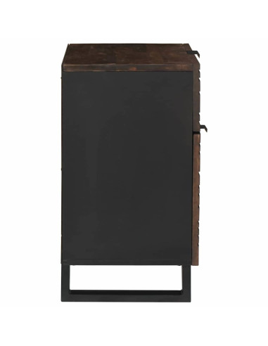 Armadio da Notte Noce 50 x 33 x 60 cm Legno massello di acacia