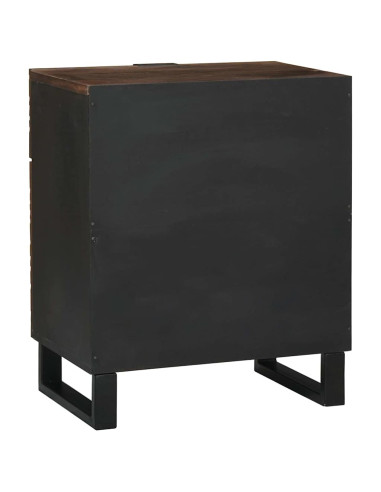 Armadio da Notte Noce 50 x 33 x 60 cm Legno massello di acacia