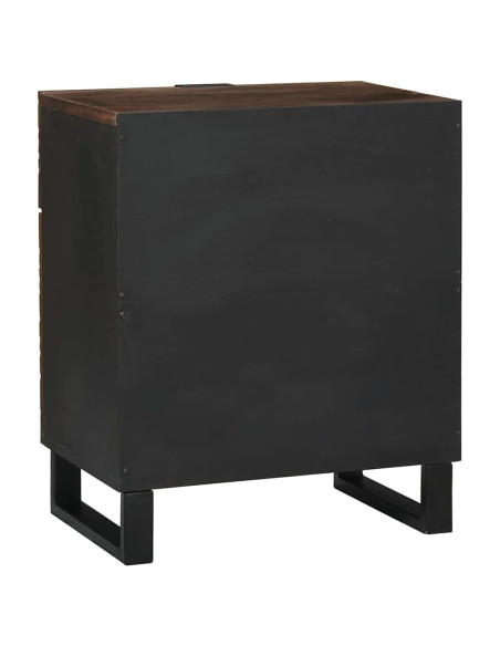 Armadio da Notte Noce 50 x 33 x 60 cm Legno massello di acacia